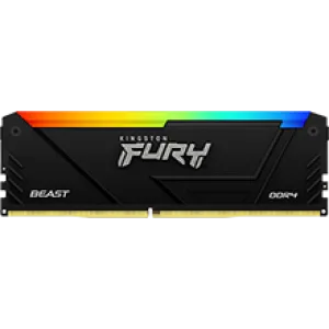 Kingston (KF432C16BB2A/16) FURY 16Gb DDR4 3200MHz CL16 1.35V UDimm RGB - Black HeatSink