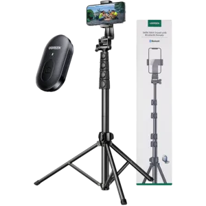 UGreen (15187) LP661 Selfie Stick with Tripod Stand and Bluetooth - 175cm - Black