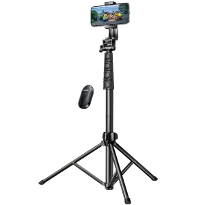 UGreen (15609) LP680 Selfie Stick with Tripod Stand and Bluetooth - 58.4cm - Black