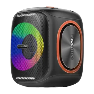 Promate (Strike-40) LumiSound HD 40W True Wireless Speaker - RGB - Black