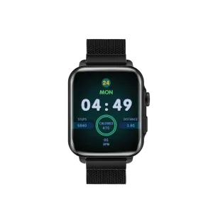 Promate (ProWatch-B18) Smart Watch 20mm Rubber Strap - Handsfree Support - Graphite