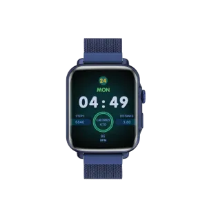 Promate (ProWatch-B18) Smart Watch 20mm Rubber Strap - Handsfree Support - Blue