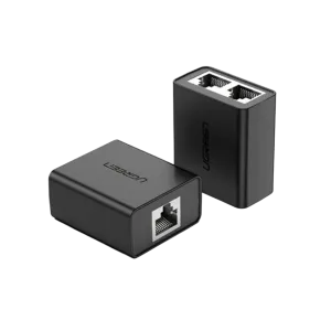 UGreen (50923) RJ45 Splitter Adapter 1to2 Ethernet Converter - 2Pcs/Pack - Black
