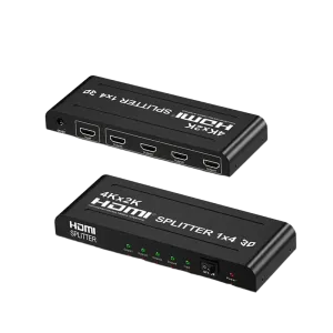 Hitec (8024) UHD 4K x 2K - HDMI1.4b 1x4 Port Splitter - Black