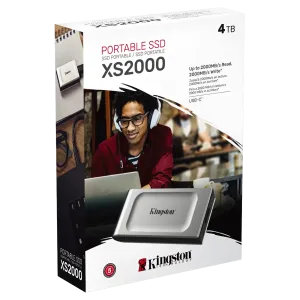 Kingston (SXS2000/4000G) 4Tb Portable USB-C 3.2, IP55 Rating - Silver