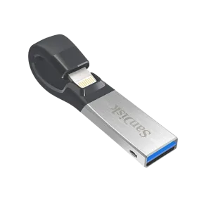 SanDisk 64Gb iXpand Base for iPhone & iPad Charging and Backup - Silver & Black