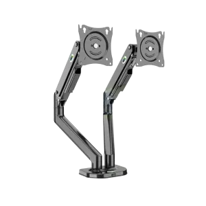 Kaloc (DS200-2) Dual Desk Monitor Arm - Fits 17" to 32" - Black