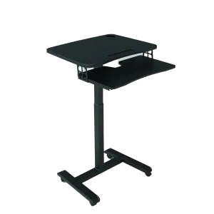 Conqueror (ST-T02501B) Height Adjustable Movable Desk, Wheels, Up to 66.14" - Black 