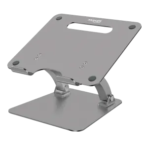 Promate (Deskmate7) Foldable & Portable Stainless Steel Stand for Laptops Up to 17''- Grey 