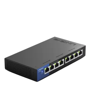 Linksys (LGS108-EU-RTL) 8-Port Business Gigabit Unmanaged Switch - Black Metal
