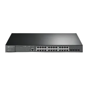 TP-Link (TL-SG2428P) JetStream 28-Port Gigabit Smart Switch with 24-Port PoE+ - Black