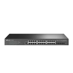 TP-Link (TL-SG3428X) JetStream  24-Port Gigabit L2+ Managed Switch with 4 10GE SFP+ Slots - Black