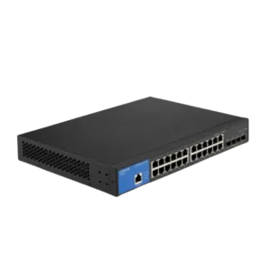 Linksys (LGS328PC-EU) 24-Port Managed Gigabit PoE+ Switch with 4 1G SFP - Black