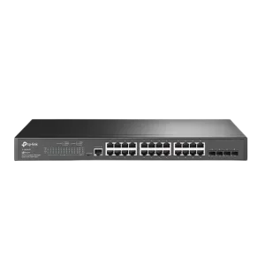 TP-Link (TL-SG3428 ver2.0) JetStream 24-Port Gigabit L2 Managed Switch with 4 SFP Slots - Black
