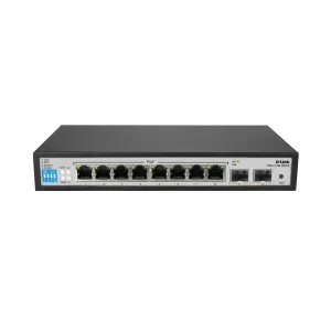 D-Link (DGS-F1100-10PS-E) 8-Port Gigabit Managed PoE Switch - Black