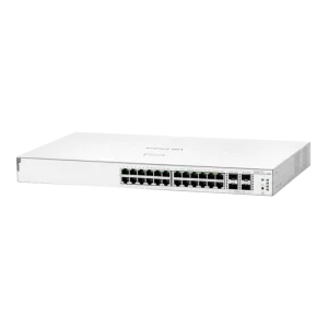 HP (JL683B) Aruba Instant On 24-Port Gigabit Switch, CL4 PoE, 4-Port SFP+ - White 