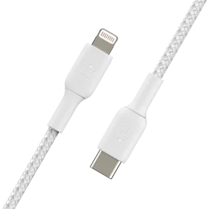 Belkin (CAA004bt2MWH) Braided Cable USB-C to Lightning - Fast Charge - 2M - White