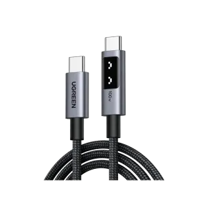 UGreen (35512) USB-C to USB-C Braided Cable (M-M) - 2m - LED - Black