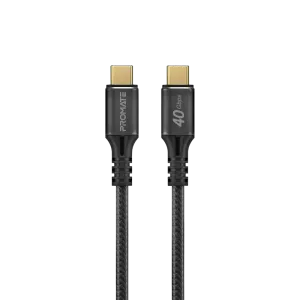 Promate (Powerbolt240-2M) 240W Super Speed Fast Charging USB-C Thunderbolt Cable - 2m - Black