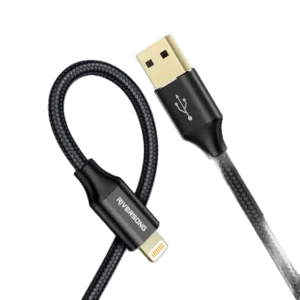 Riversong Hercules (CL62) 2.4A Fast Charging Cable - Fast Charge and Sync - 20cm - Black
