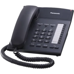 Panasonic (KX-TS820MXB) Corded Single Line Phone, 10 Speed Dialer - Black 