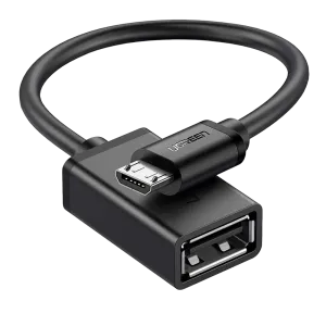 UGreen (10396) MicroUSB to USB-A2.0 OTG Converter (M-F) - Black