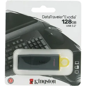 Kingston (DTX/128GB) 128Gb DataTraveller Exodia USB3.2 Flash Drive - Black