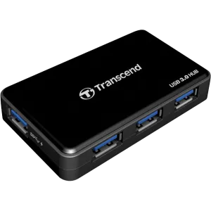 Transcend (TS-HUB3K) USB3.1 Gen 1 4-Port USB HUB with 2A output - Black
