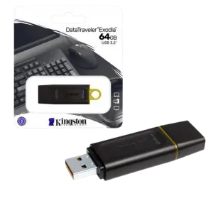 Kingston (DTX/64GB) 64Gb DataTraveller Exodia USB3.2 Flash Drive - Black