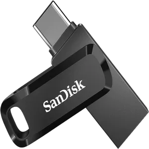 SanDisk (SDDD3-128G-G46) Ultra 128Gb Dual Drive Go - Dual Sided USB3.2 & USB-C OTG Drive - Black