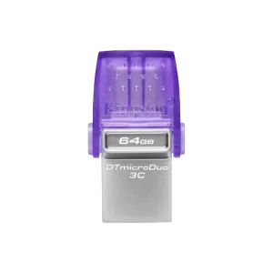 Kingston (DTDUO3CG3/64Gb) DataTraveler microDuo 3C 64Gb - USB3.2/USB-C OTG Flash Drive - Purple