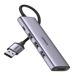 UGreen (20805) HUB USB3.0 to 4x USB3.0 with PD USB-C - Grey