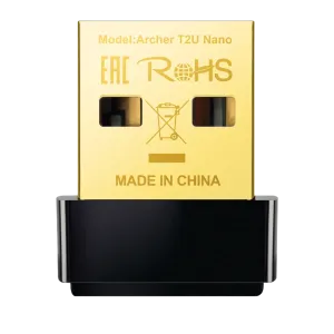 TP-Link (Archer T2U Nano) AC600 Nano Wireless USB Adapter - Black