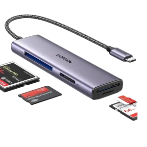UGreen (15307) 4in1 USB-C Card Reader - Grey