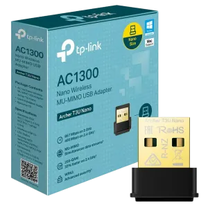 TP-Link (Archer T3U Nano) AC1300 Nano Wireless MU-MIMO USB Adapter - Black