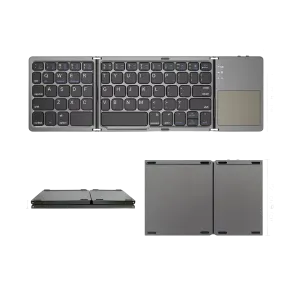 CEM (B033) Wireless Mini Keyboard with TouchPad - Foldable - Black