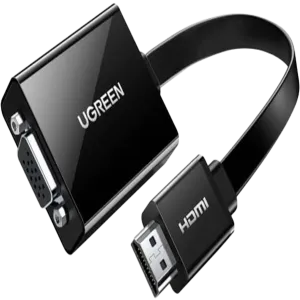 UGreen (40248) HDMI to VGA Male to Female FHD Adapter Cable Converter with 3.5mm Audio - Black