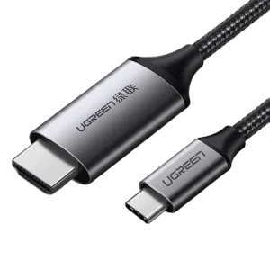 UGreen (50570) USB-C To HDMI Cable (M-M) - 4K@60Hz - Aluminum Shell 1.5m - Gray Black