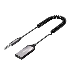 UGreen (70601) Bluetooth Car Receiver 3.5mm Aux with Mic - Black