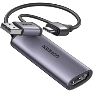 UGreen (25854) CM716 FHD 1080p 60fps Capture Card USB/USB-C to HDMI - Black 