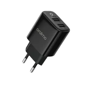 Oraimo (OCW-67D) FireFly 2 Dual Charger with Fast Charging - Black/White