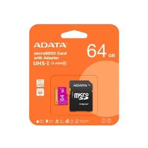 Adata (AUSDX64GUICL10-RA1) 64Gb microSDHC/SDXC UHS-I Class10 Memory Card