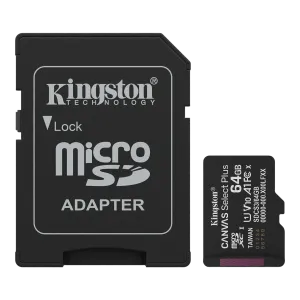 Kingston (SDCS3/64GB) Canvas Select Plus microSDXC 64Gb - SD Adapter - Black