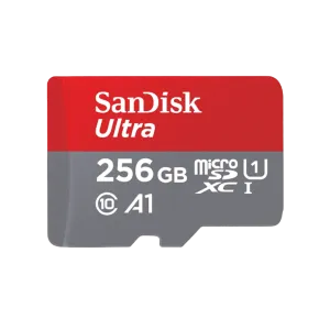 SanDisk(SDSQUA4-256G-GN6MN)Ultra 256Gb A1 microSDXC UHS-I Card For Cameras & Android A1- Red/Grey
