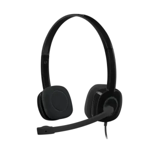 Logitech (981-000587) H151 Stereo Headset - Unidirectional Mic - 3.5mm Jack - Black
