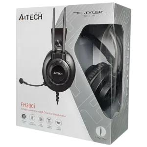 A4Tech (FH200i) Fstyler Conference Over-Ear Headphone - 50mm Driver - 3.5m Jack - Black