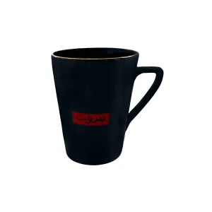 Beirut Red On Black Porcelain Mug