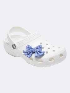 Crocs Lemon Gingham Bow Lifestyle Pins Blue/White