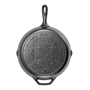 Lodge 30.5cm Seasoned Cast Iron Butterfly Sugar  Skull Skillet
