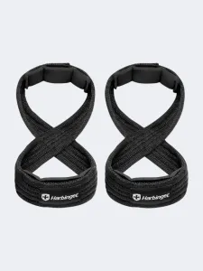 Harbinger Figure 8 Padded Lifting Unisex Fitness Straps Black